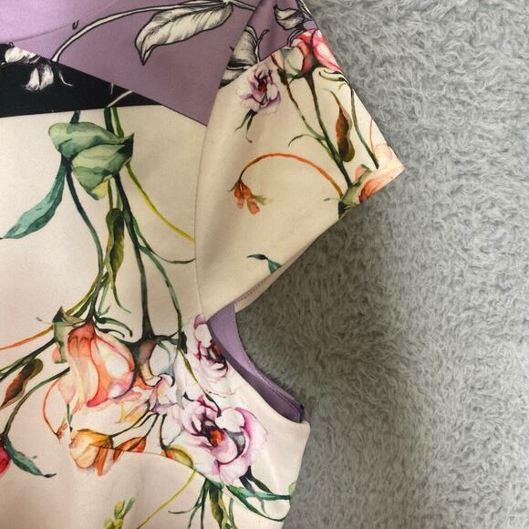 Vince Camuto womens cap sleeve scuba shift dress colorful floral professional 16 - Picture 2 of 12